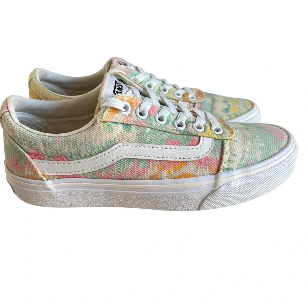 VANS Ward Canvas Women's Psychedelic Tie Dye Low‎ Top Sneakers Shoes Size 7